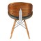 Armen Living Cassie Mid-Century Dining Chair in Walnut Wood and Gray Faux Leather LCCASIWAGRAY - alternate 3